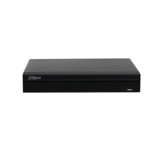 DAHUA 4-Channel PoE NVR with 2TB HDD Installed. 4 Onboard PoE Ports, Max Decoding 2ch@ 4K, 8ch@ 1080P, Supports H.265+ / H.264+, 1x HDMI, 1x VGA Output.