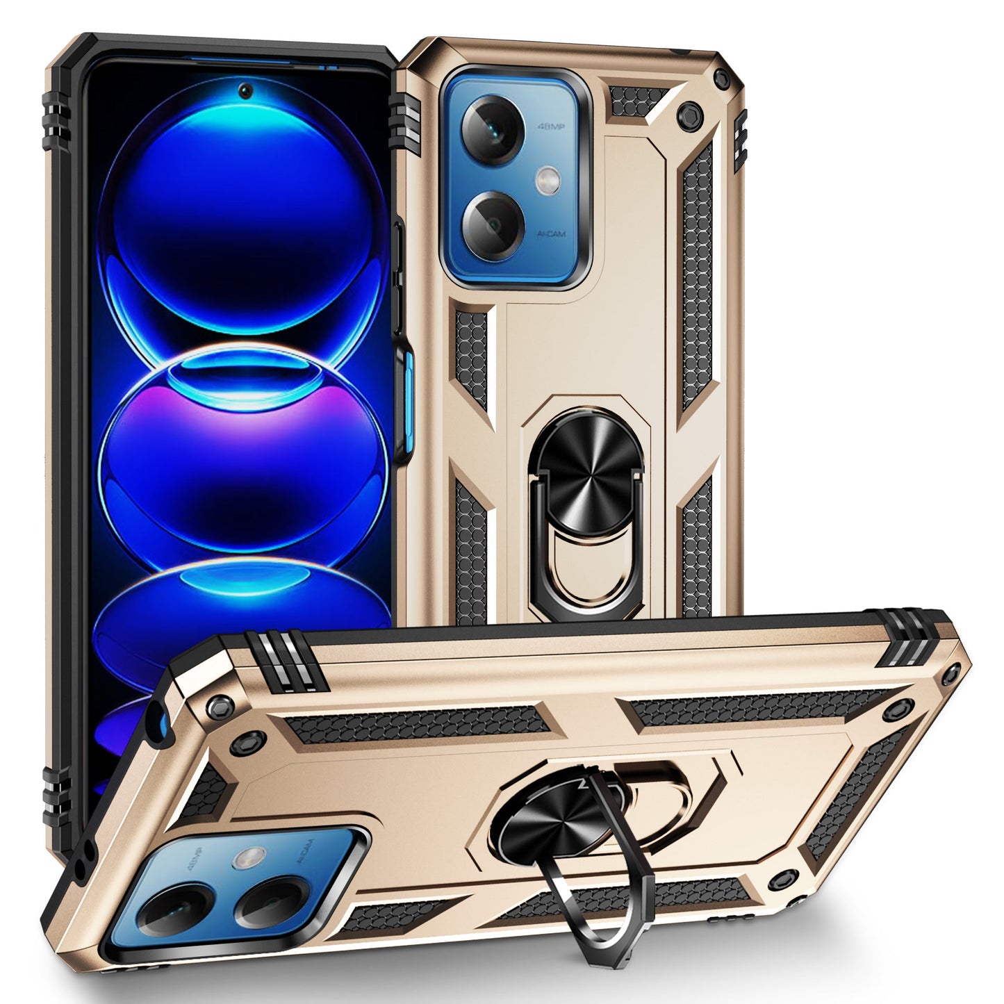 Xiaomi Redmi Note 12 Pro 5G Military Armour Ring Case [Gold]