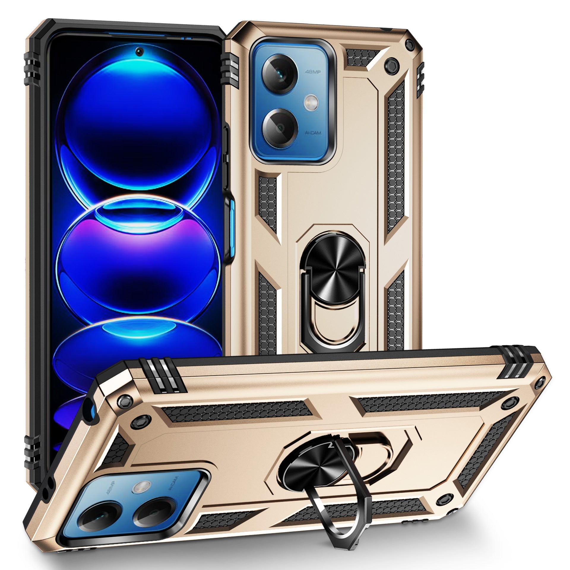 Xiaomi Redmi Note 12 Pro 5G Military Armour Ring Case [Gold]
