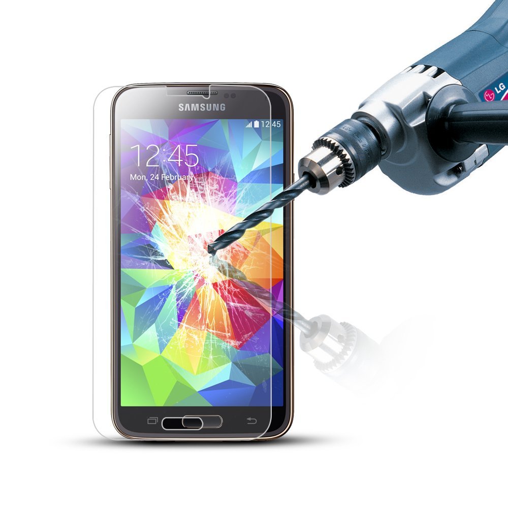 Samsung Galaxy S5 Clear Tempered Glass Screen Protector