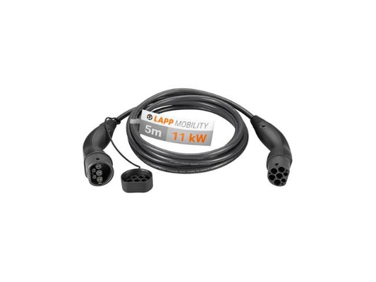 LAPP EV Charge Cable Typ 2 (11kW-3P-20A) 5m - Black