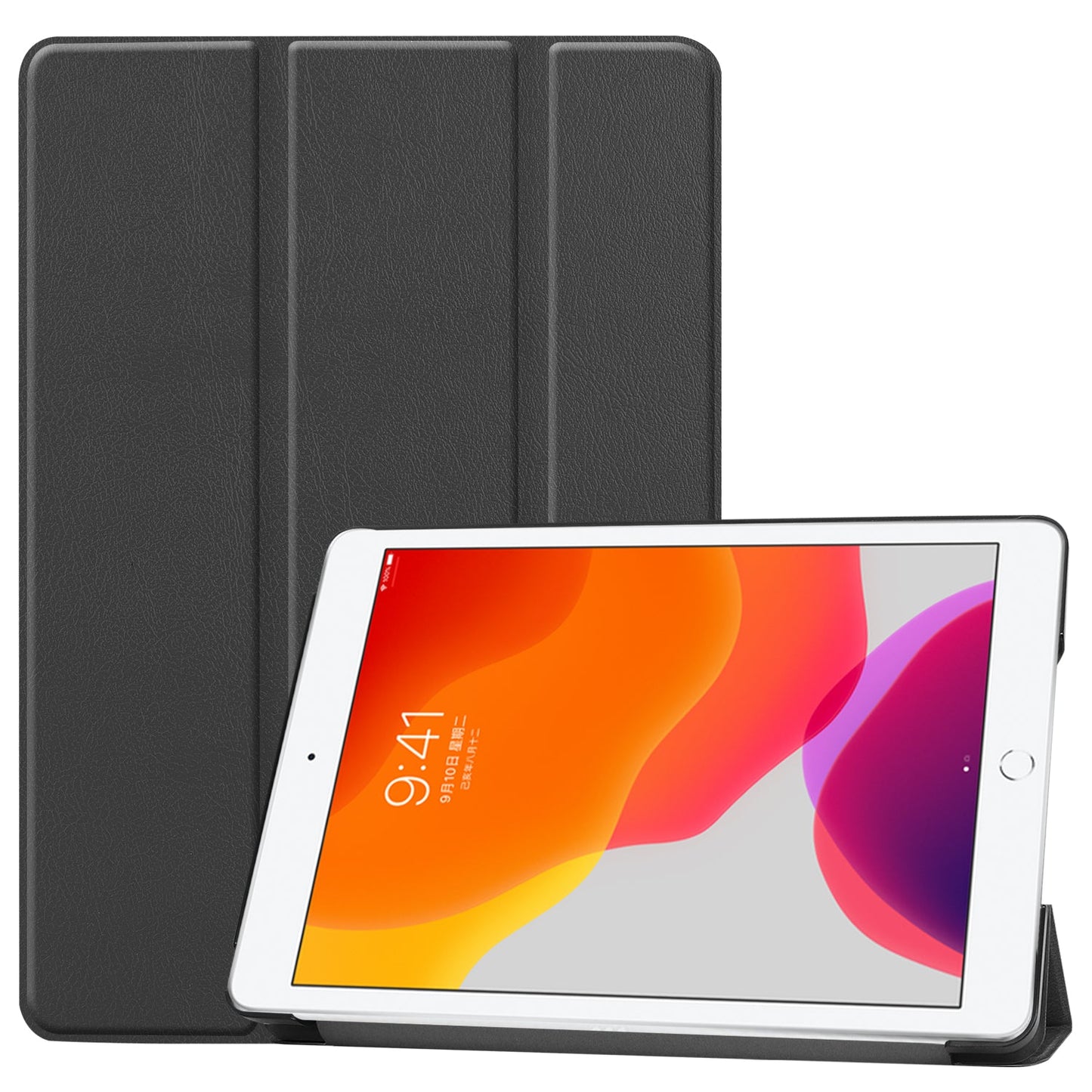Ipad 10.2 2019 (7th Gen) / 2020 (8th Gen) Tri-fold Pu Case [Black]