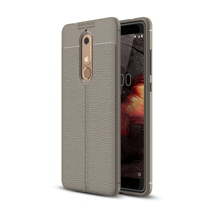 Nokia 5.1 Leather Texture Case Grey