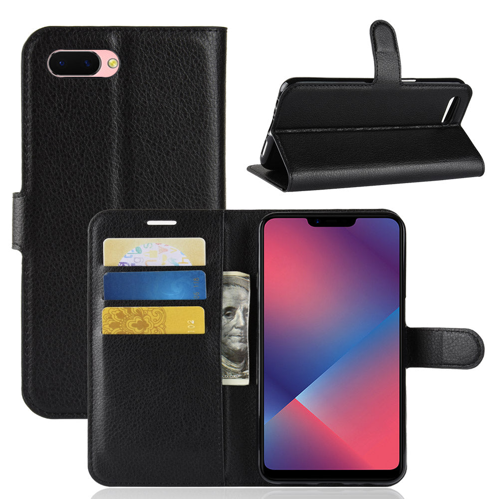 Oppo Ax5 Pu Wallet Case [Black]