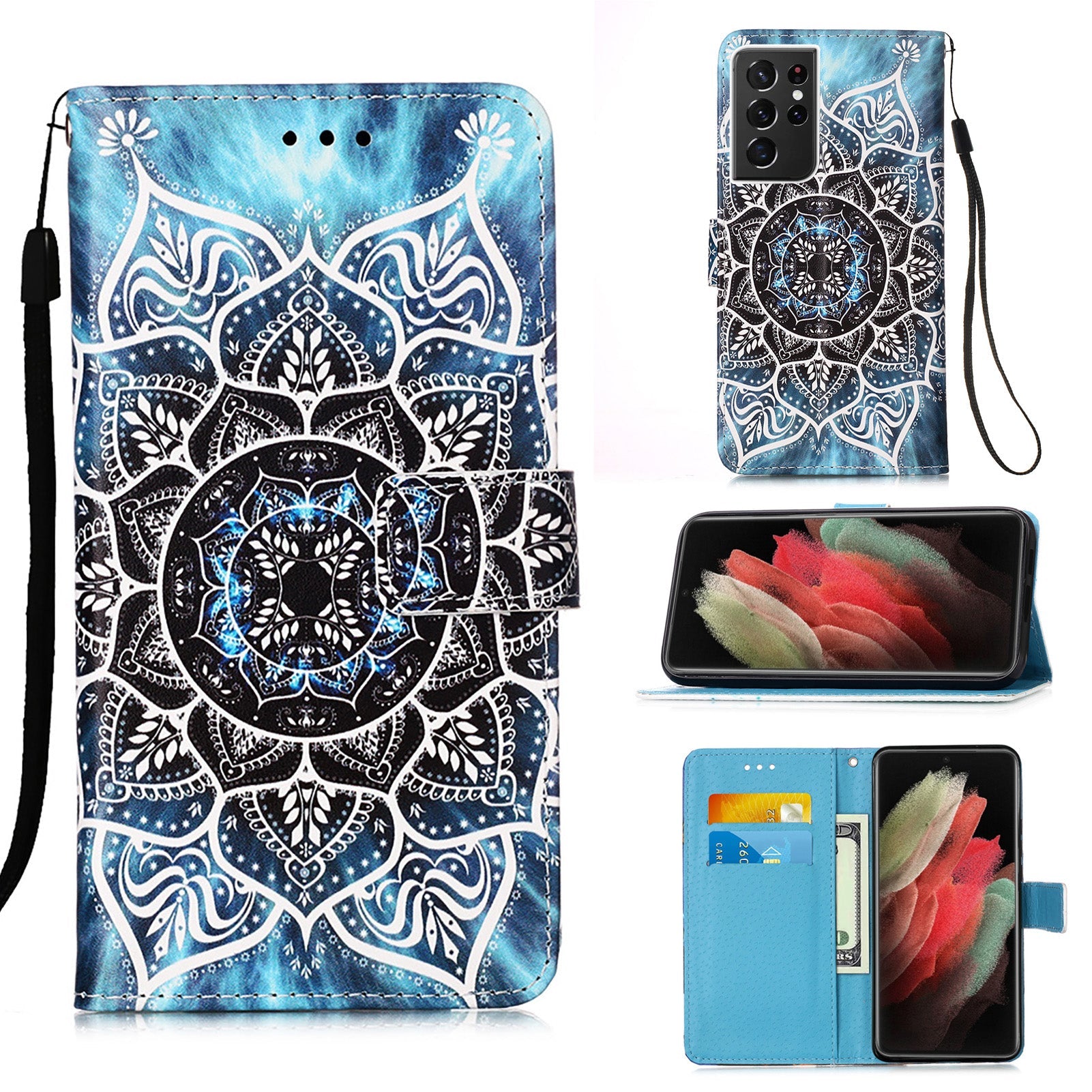 Samsung Galaxy S21 Ultra Designer PU Case Mandala
