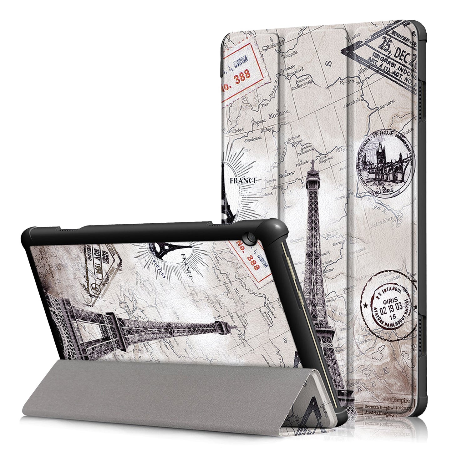 Lenovo Tab M10 Tb-X605F Designer Tri-Fold Case [Eiffeltower]