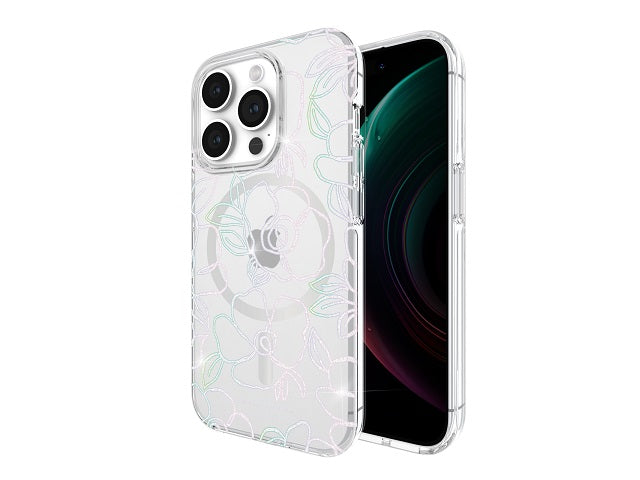KSNY Protective HS MS - iPhone 15 Pro Max - Floral Silver