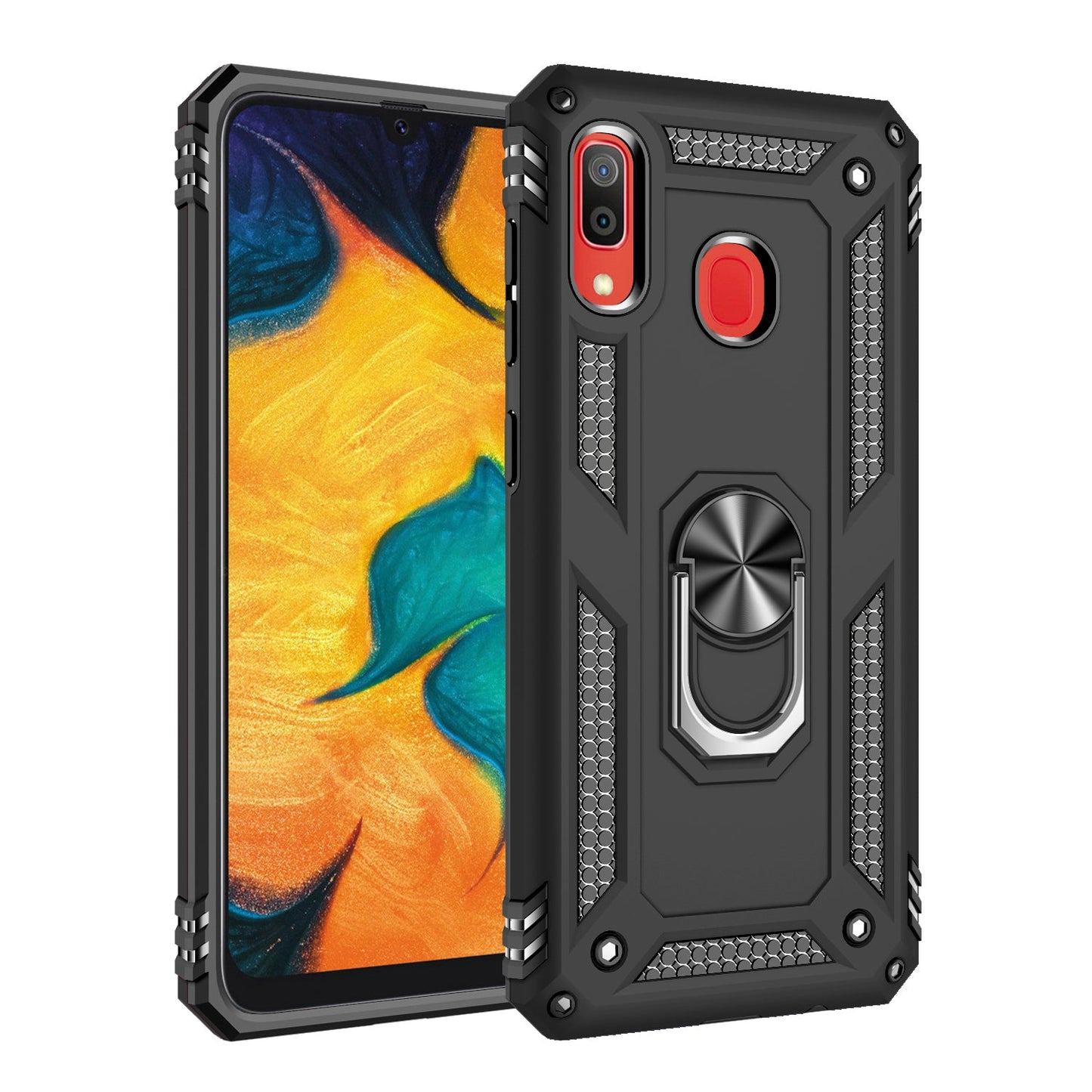 Galaxy A20 Military Armour Case [Black]
