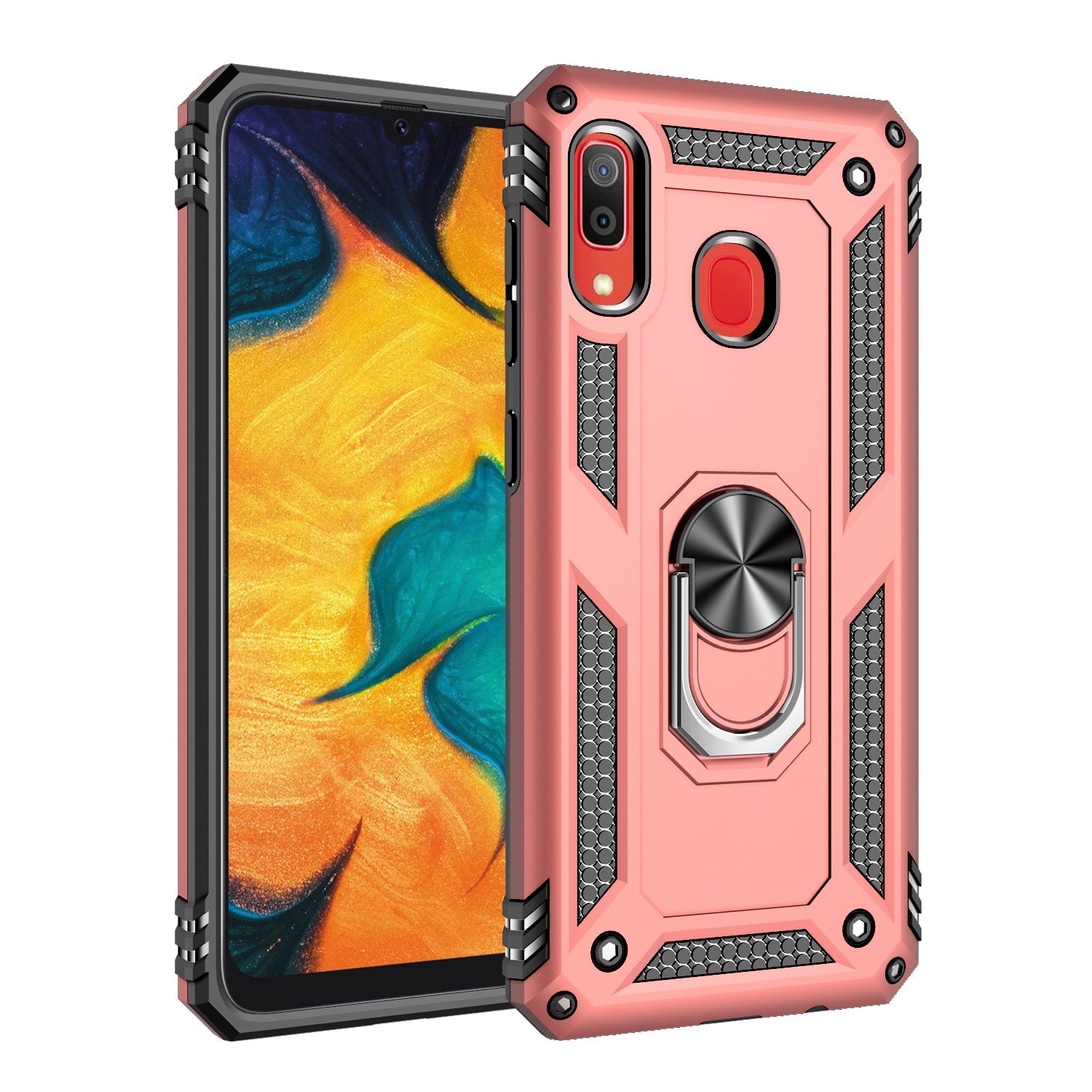 Galaxy A20 Military Armour Case [Rosegold]