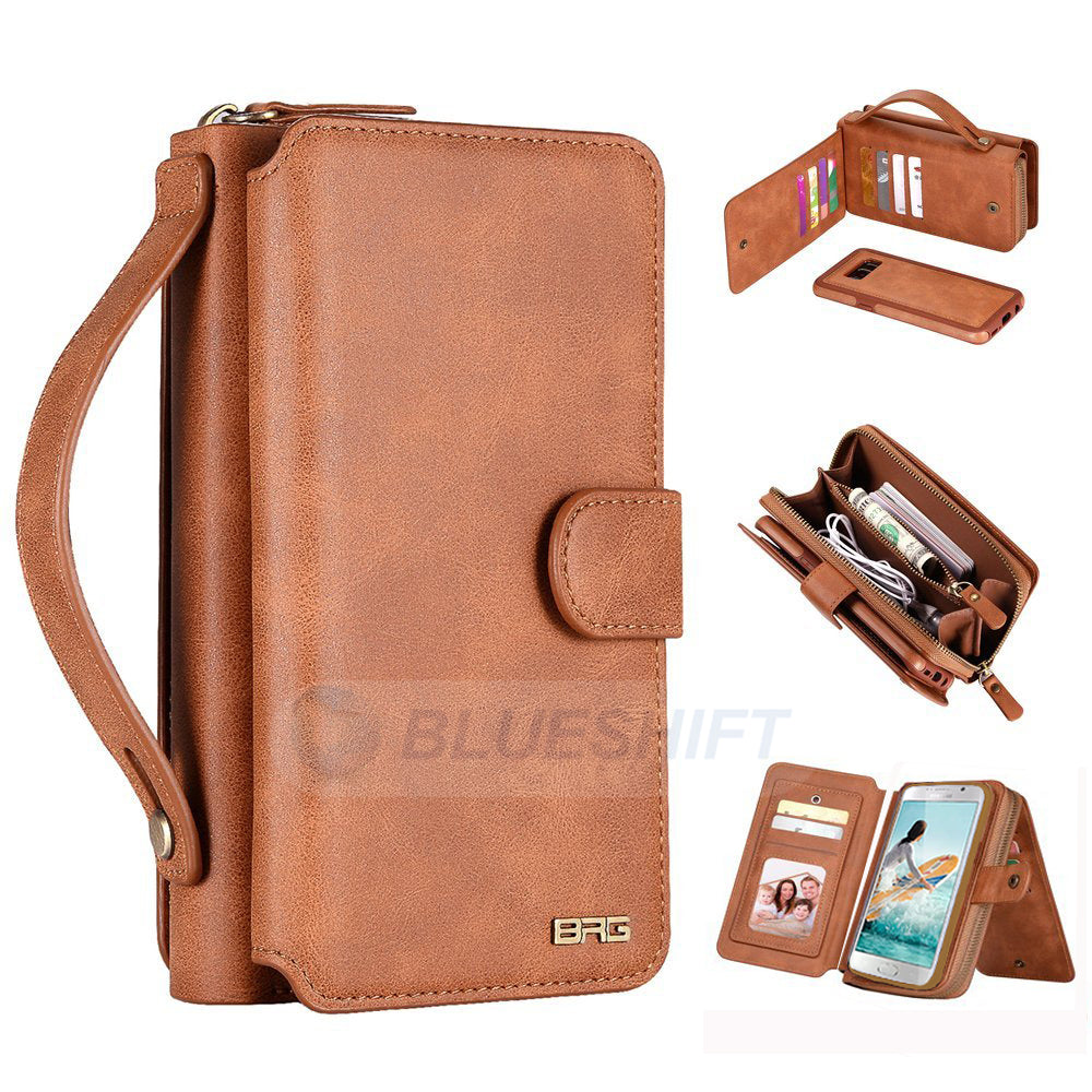 Samsung Galaxy Note 5 Deluxe Zipper Case Brown