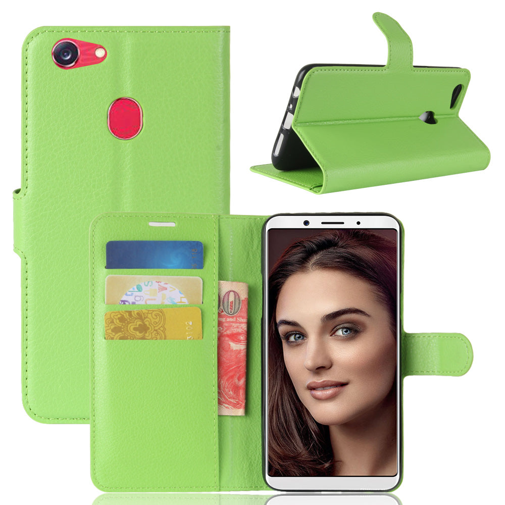 Oppo A73 Pu Wallet Case [Green]