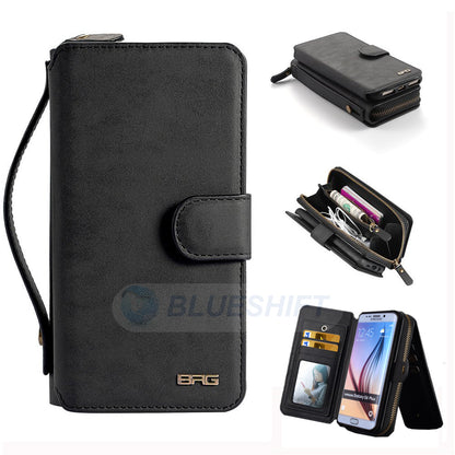 Samsung Galaxy S6 Edge Plus Deluxe Zipper Case Black