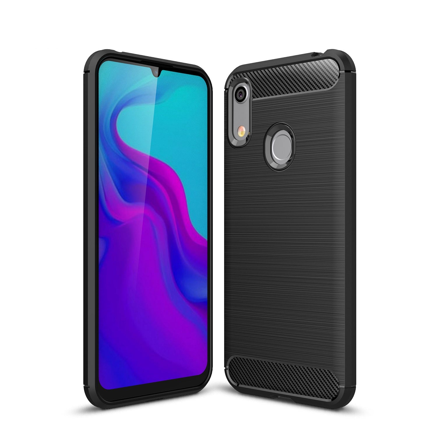 Huawei Y6s Carbon Fibre Case Black