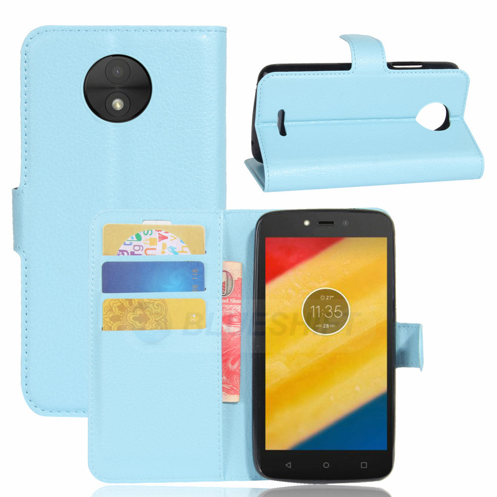 Moto C Pu Wallet Case [Lightblue]