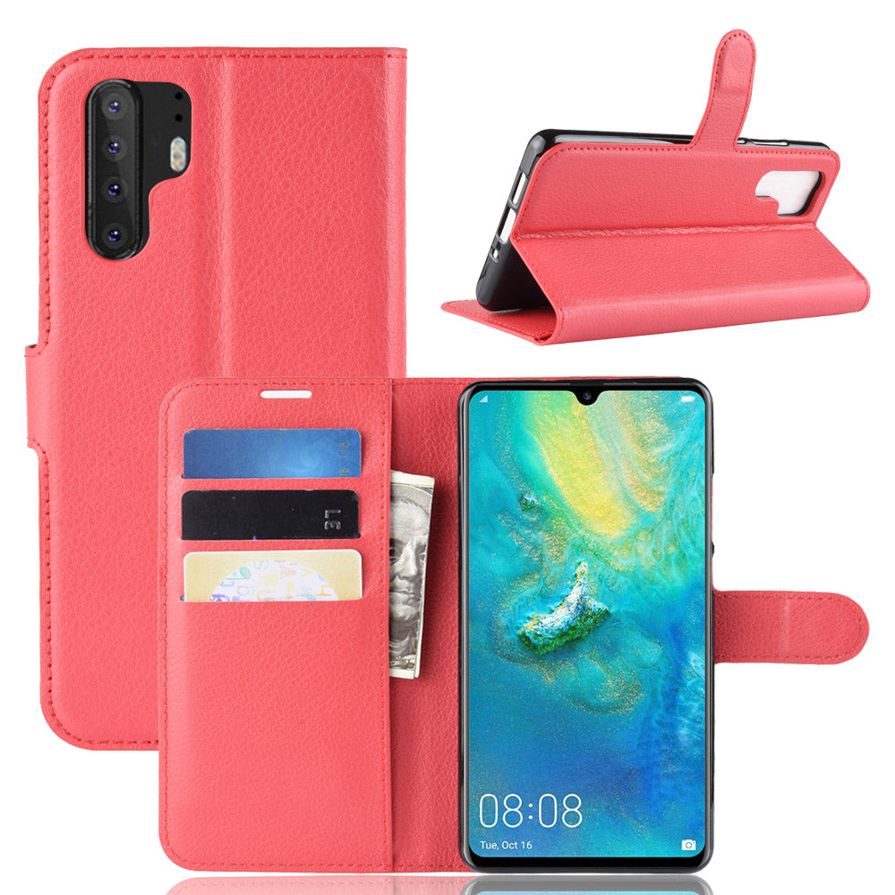 Huawei P30 Pro Pu Wallet Case [Red]