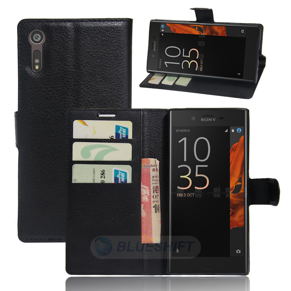Sony Xperia XZ PU Wallet Case [Black]