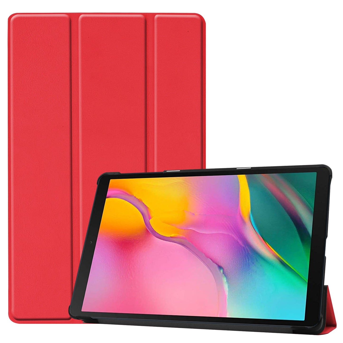 Galaxy Tab A 10.1 (2019) T510 Tri-Fold Pu Case [Red]