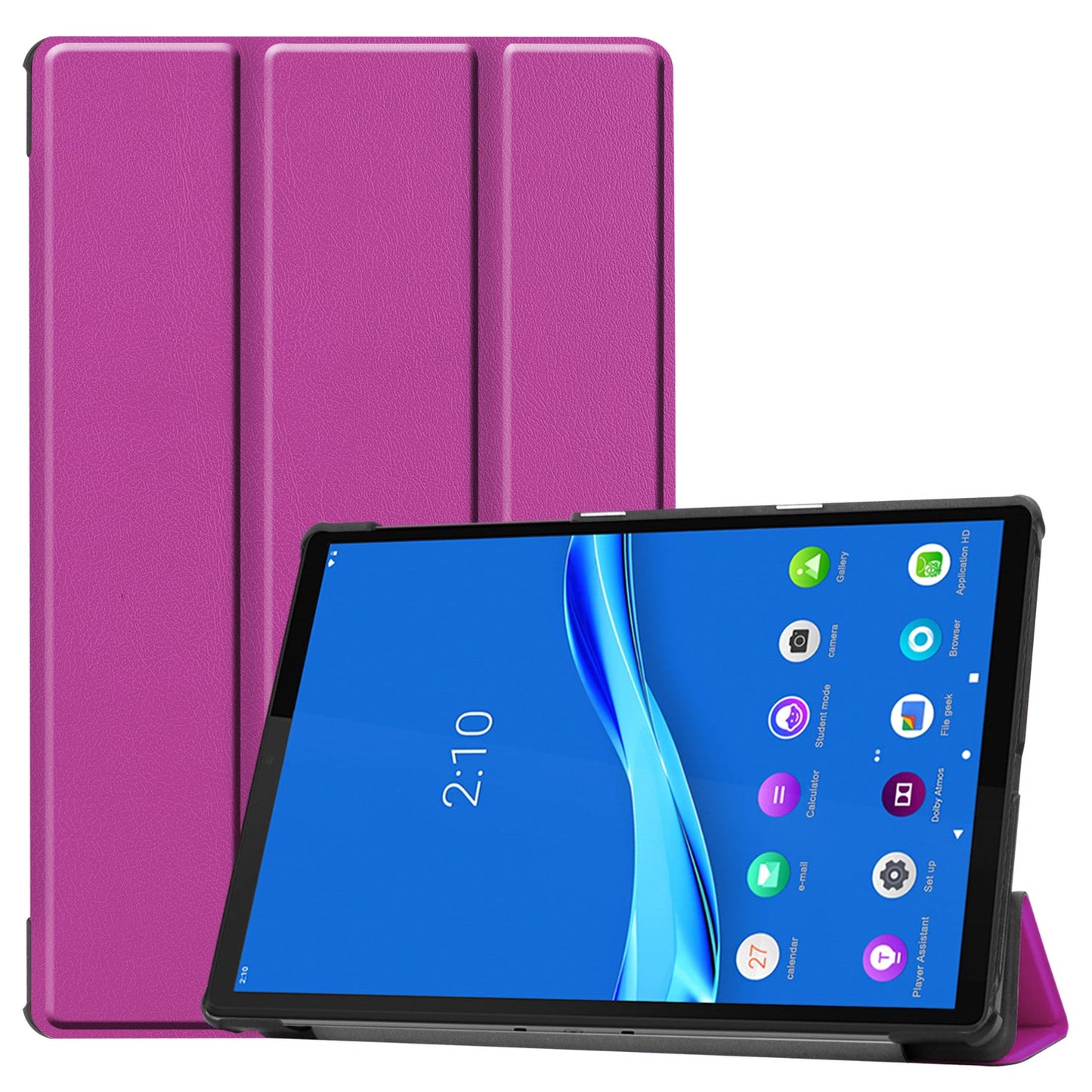 Lenovo Tab M10 Fhd Plus Tb-X606F Tri-Fold Pu Case [Purple]