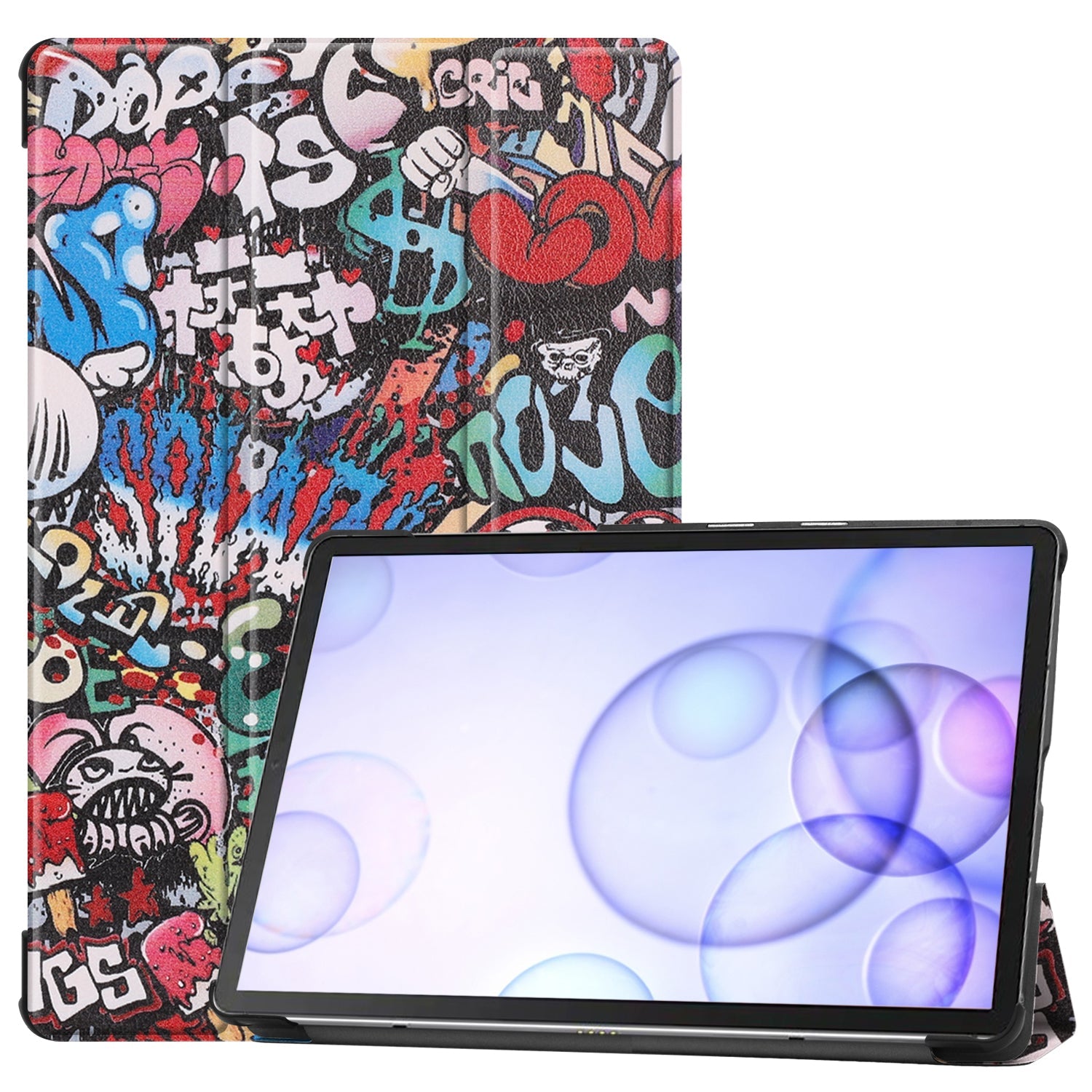 Galaxy Tab S6 T860 Designer Tri-Fold Case [Graffiti]