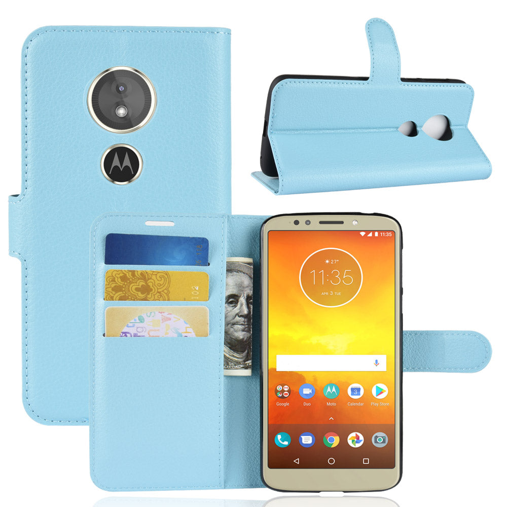 Moto E5/G6Play Pu Wallet Case [Lightblue]