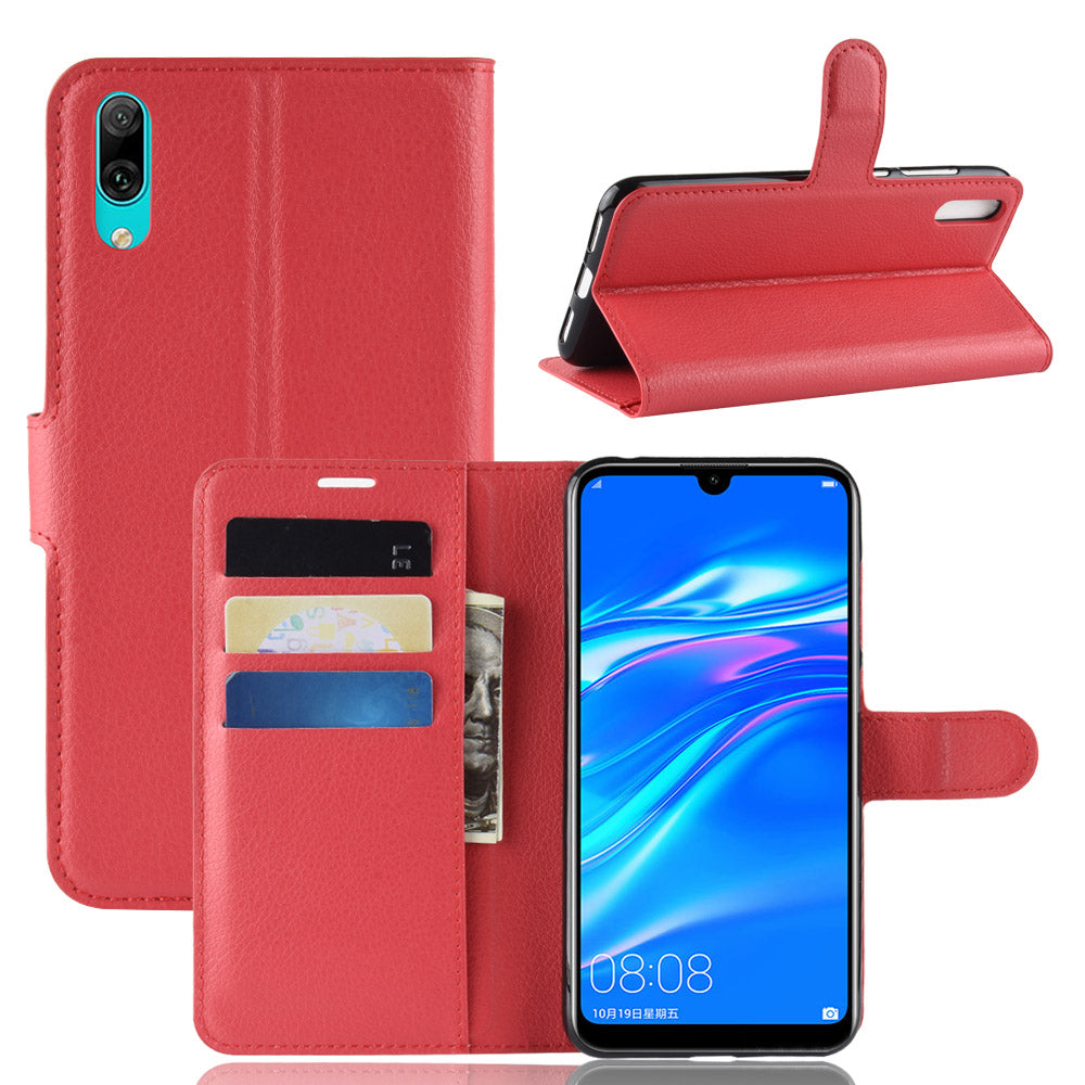 Huawei Y7 Pro 2019 Pu Wallet Case [Red]