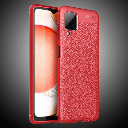 Samsung Galaxy A12 Leather Texture Case Red
