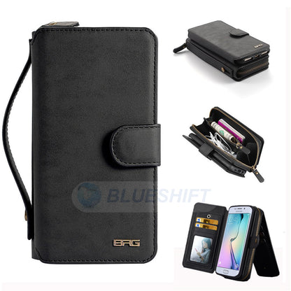 Samsung Galaxy S6 Edge Deluxe Zipper Case Black