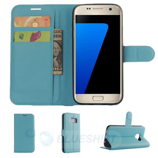 Galaxy S7 Pu Wallet Case [Lightblue]