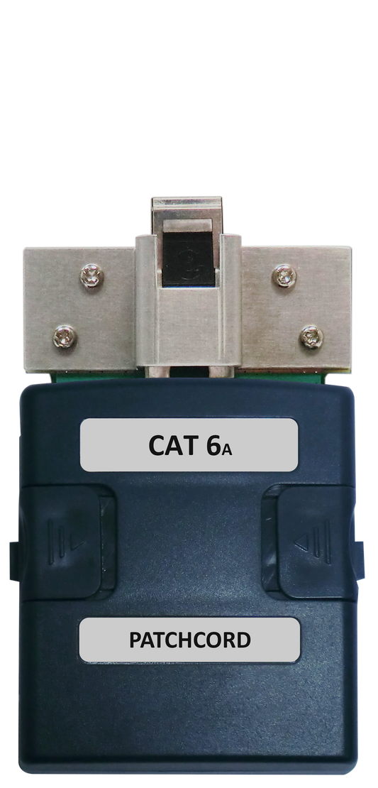 WIREXPERT Single CAT6A Patch Cord (PC) Adapter with Test Jack Mount for Performing Shielded/Unshielded CAT6A PC Testing *Bought in to Order - 14 Day Lead