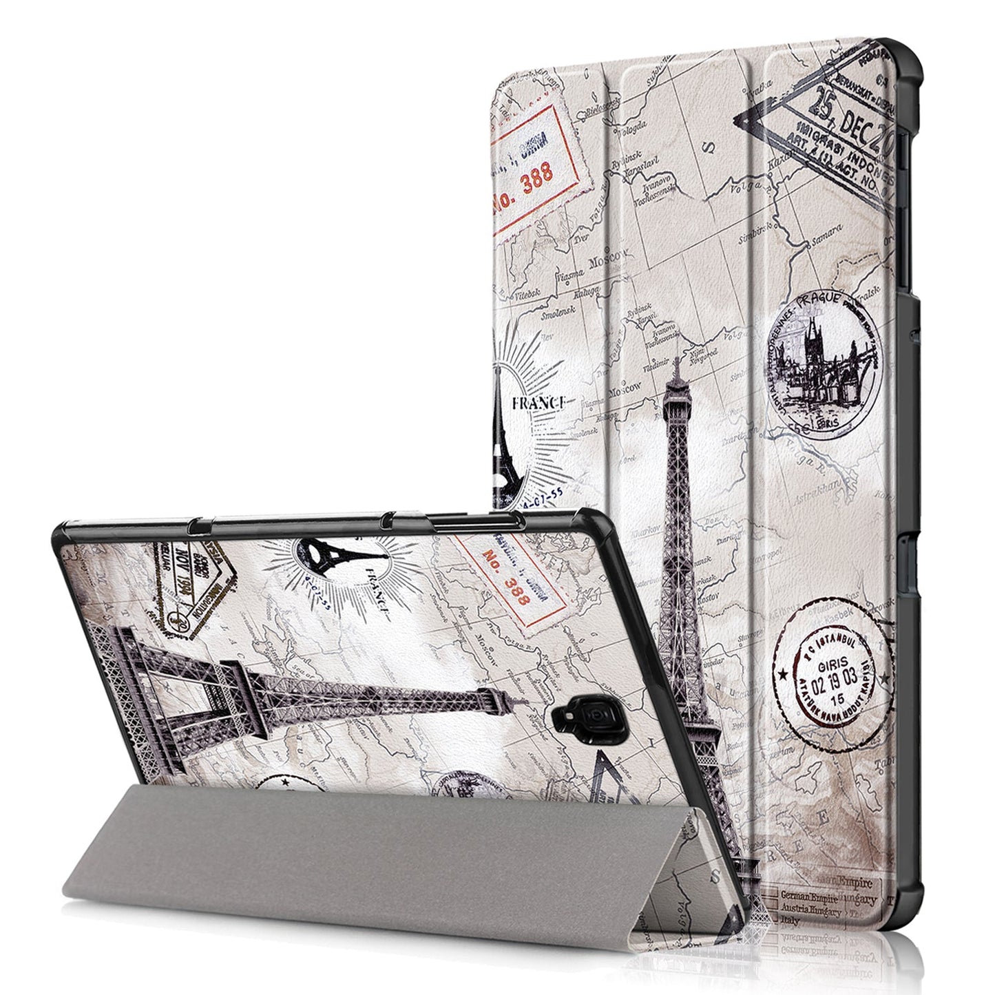 Galaxy Tab A 10.5 (2018) T590 Designer Tri-Fold Case [Eiffeltower]