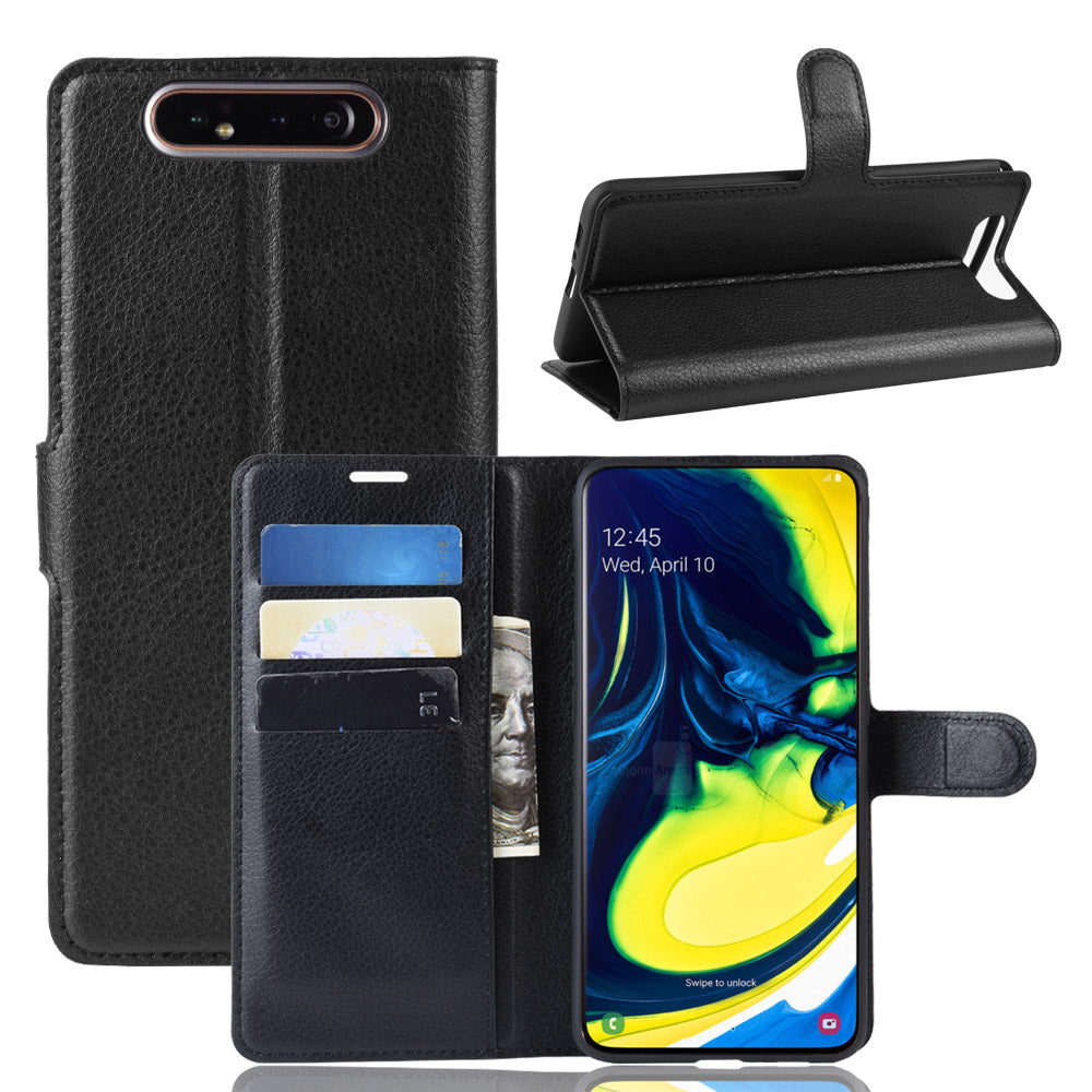Galaxy A80/A90 Pu Wallet Case [Black]