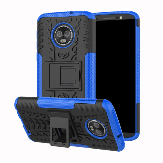 Moto G6 Plus Heavy Duty Case Blue