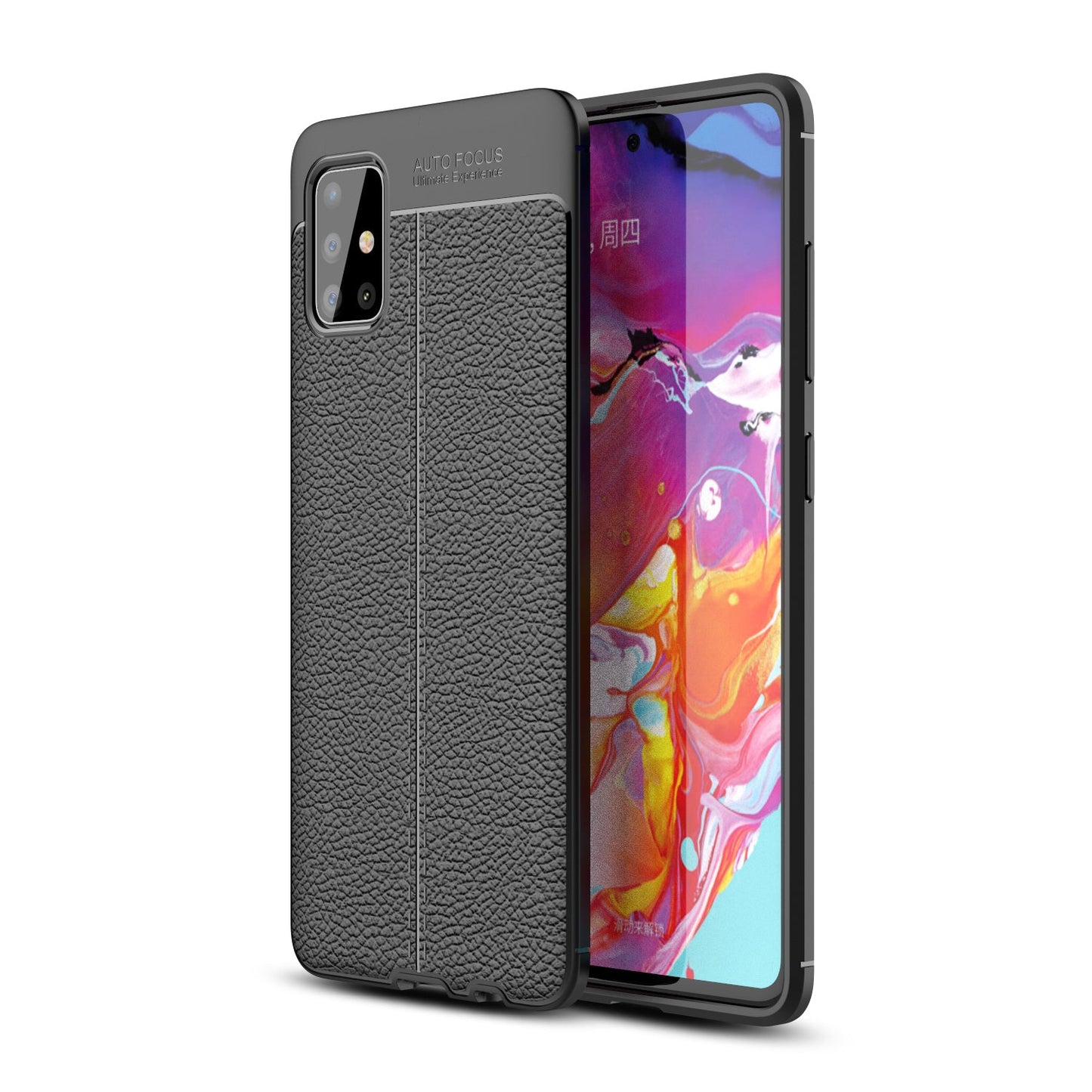 Samsung Galaxy A51 Leather Texture Case Black