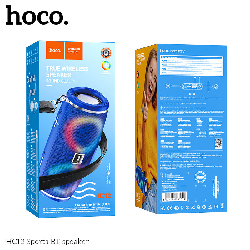 10W Premium Bluetooth Speaker w/ Light & Strap (HC12)