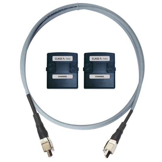 WIREXPERT Kit for Class F/FA Channel Link (CH) Testing. 2x Class F/FA CH Adapters with TERA Interface, 1x 2m TERA Interface Reference Cord. *Bought in to Order - 14 Day Lead