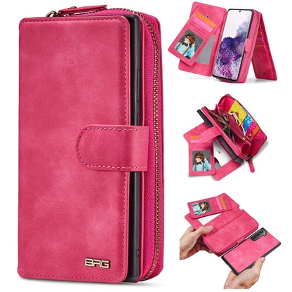 Samsung Galaxy S21 Plus Deluxe Zipper Case Rose