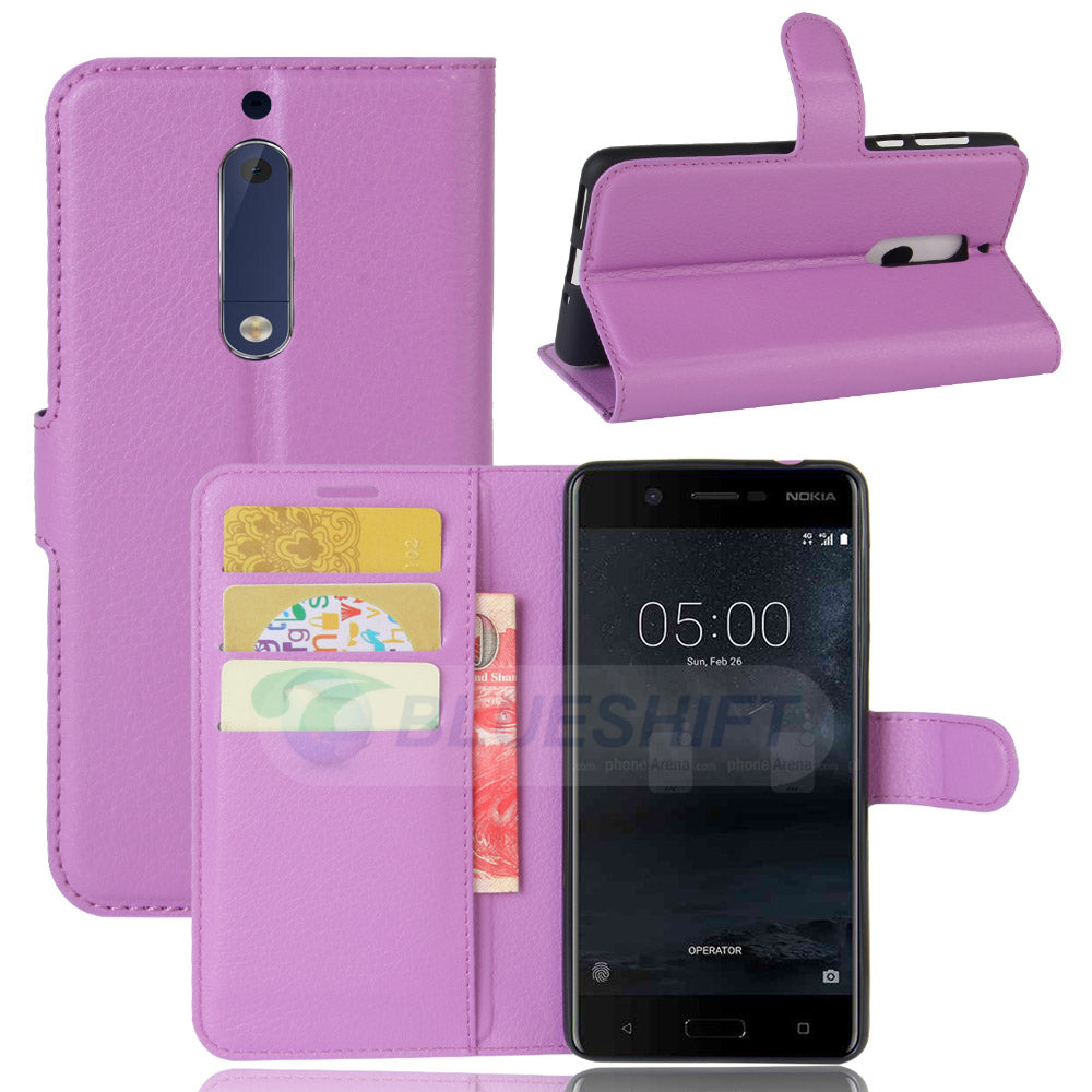 Nokia 5 Pu Wallet Case [Purple]
