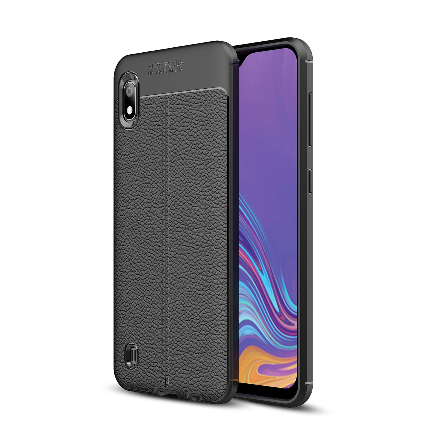 Samsung Galaxy A10 Leather Texture Case Black