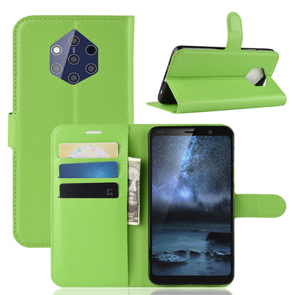 Nokia 9 Pureview Pu Wallet Case [Green]