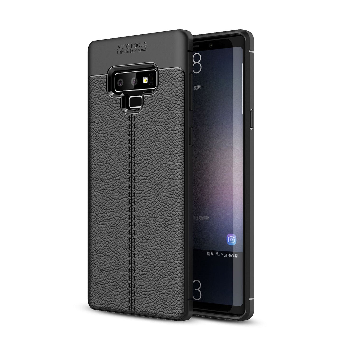 Samsung Galaxy Note 9 Leather Texture Case Black