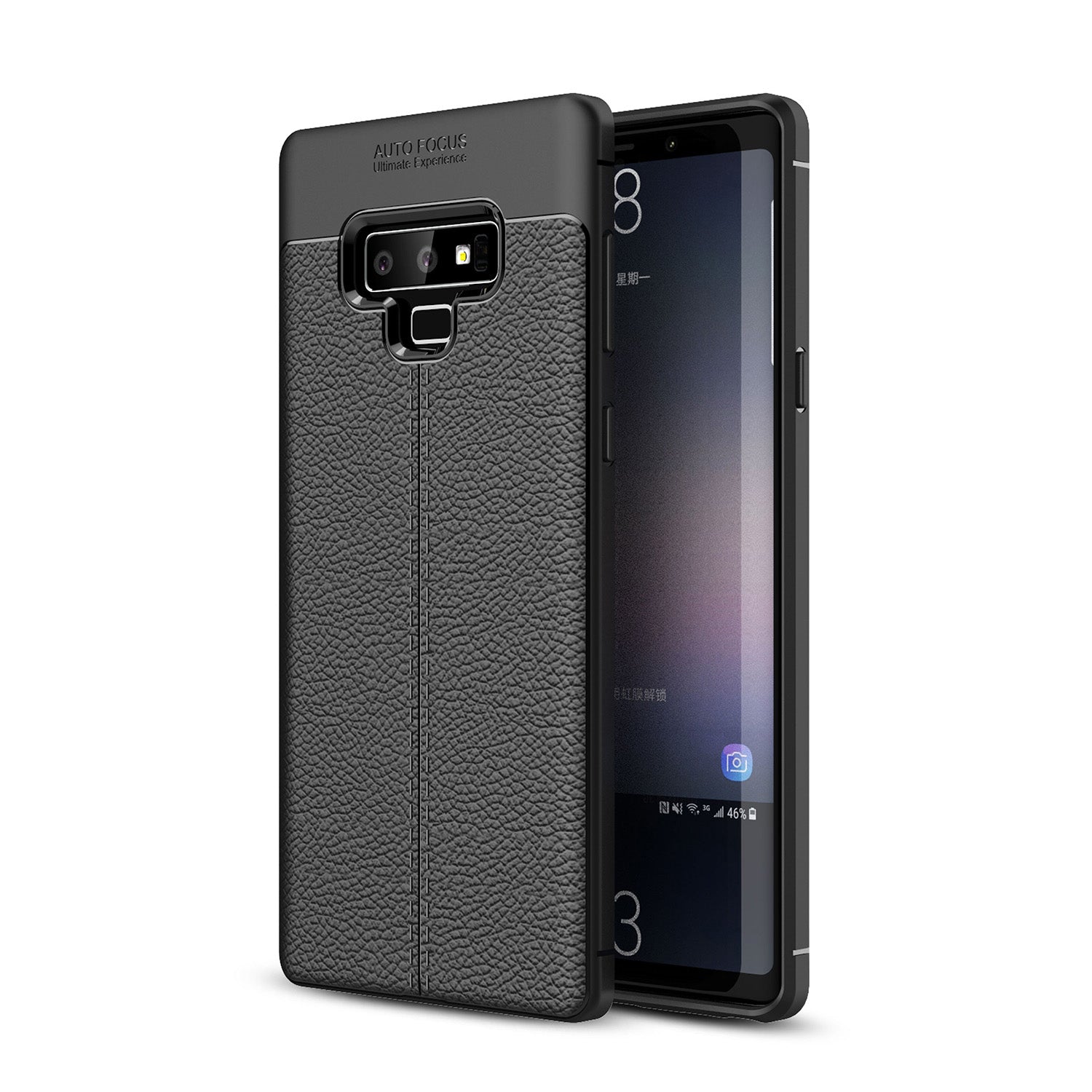 Samsung Galaxy Note 9 Leather Texture Case Black