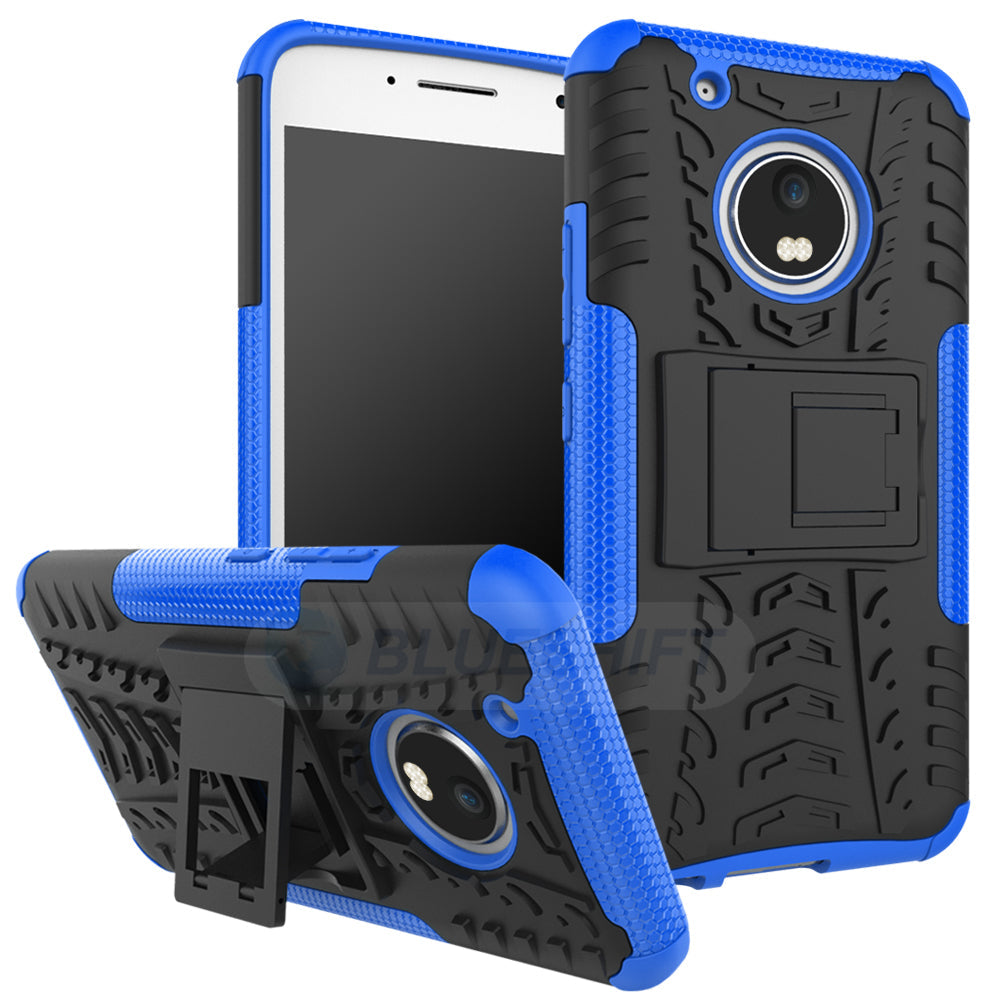 Moto G5 Plus Heavy Duty Case Blue