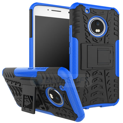 Moto G5 Plus Heavy Duty Case Blue