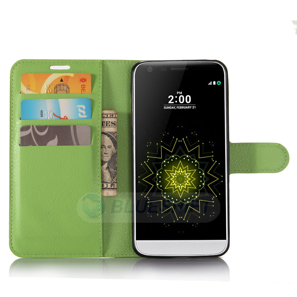 LG G6 Pu Wallet Case [Green]