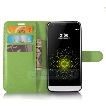 LG G6 Pu Wallet Case [Green]