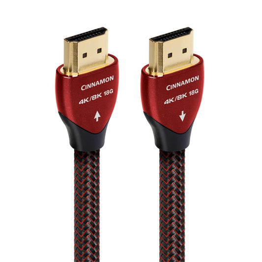 AUDIOQUEST Cinnamon 0.6M HDMI Cable Install 5-Pack. 1.25% silver Resolution - 18Gbps - up to 8K-30 Metal layer noise dissipation. Jacket - In wall rated black PVC