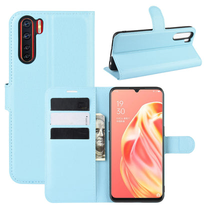 Oppo A91 Pu Wallet Case [Lightblue]