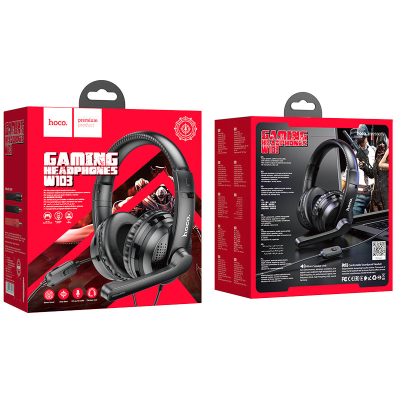 Gaming Headset w/ Mic (W103) [Black]