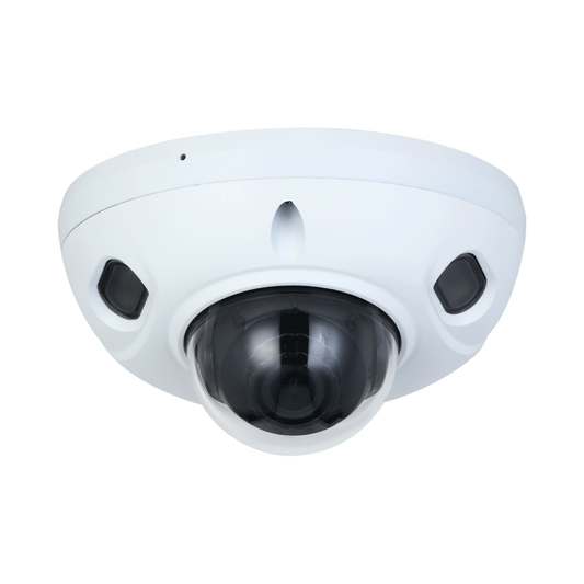 DAHUA 4MP IR Fixed-focal Dome WizSense Network Camera. Supports H.265, 1/3" CMOS Image Sensor, IP67, WDR, 3D DNR, HLC, BLC, IK10, 12V DC/PoE. Audio Input/Output, Perimeter Protection.