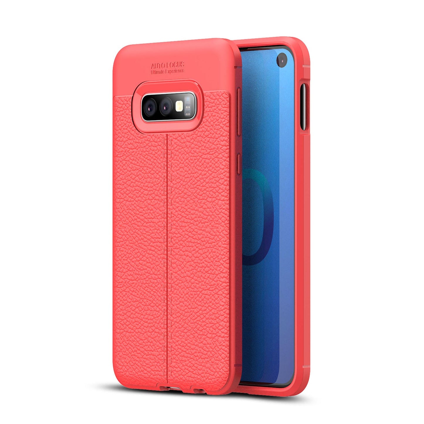 Samsung Galaxy S10E Leather Texture Case Red